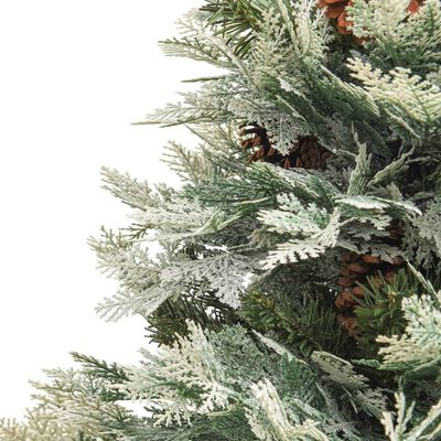 vidaXL Osvijetljeno božićno drvce sa šiškama zeleno 150 cm PVC i PE