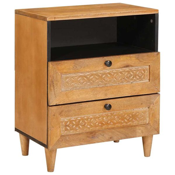 vidaXL Noćni ormar Svijetlosmeđa 50 x 33 x 62 cm Čvrsto drvo akacije