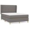 vidaXL Krevet s oprugama i madracem tamnosivi 140x190 cm od tkanine