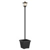 vidaXL Solarna lampa s postoljem i saksijom Crna 32 x 32 x 158 cm