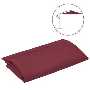 vidaXL Zamjenska tkanina za konzolni suncobran 300 cm bordo