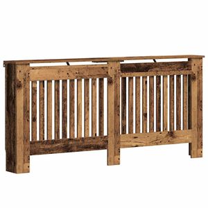 vidaXL Pokrivač radijatora Staro drvo 172 x 19 x 81,5 cm