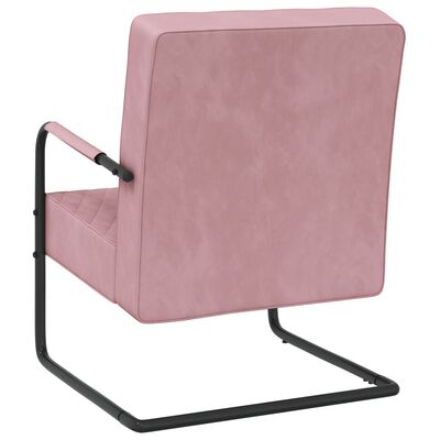 vidaXL Konzolna stolica ružičasta baršunasta