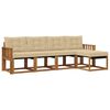 vidaXL Set vanjskih sofa 5 kom. Prirodna i bež