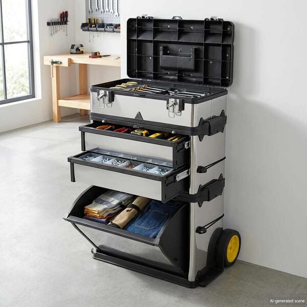 Trodijelna Kutija za Alat s Kotačima 140174