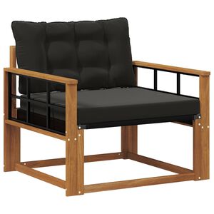 vidaXL Set vanjskih sofa Čvrsto drvo akacije i Textilene Prirodna
