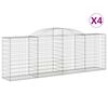 vidaXL Lučne gabionske ko&scaron;are 4 kom 300x50x100/120cm pocinčano željezo