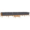 vidaXL 6-dijelni set vrtnih sofa od paleta s jastucima od drva bagrema