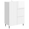 vidaXL Kreveta s ladicama Bijela visokog sjaja 66 x 34,5 x 91,5 cm