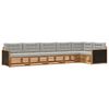 vidaXL Set vanjskih sofa 6 kom. Prirodna i svjetlosiva Poliester