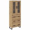 vidaXL Highboard 2 kom. Umjetnički hrast 69,5 x 34 x 180 cm