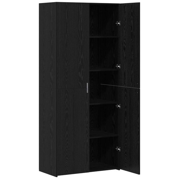 vidaXL Highboard 2 pcs Crni hrast 80 x 42 x 185 cm