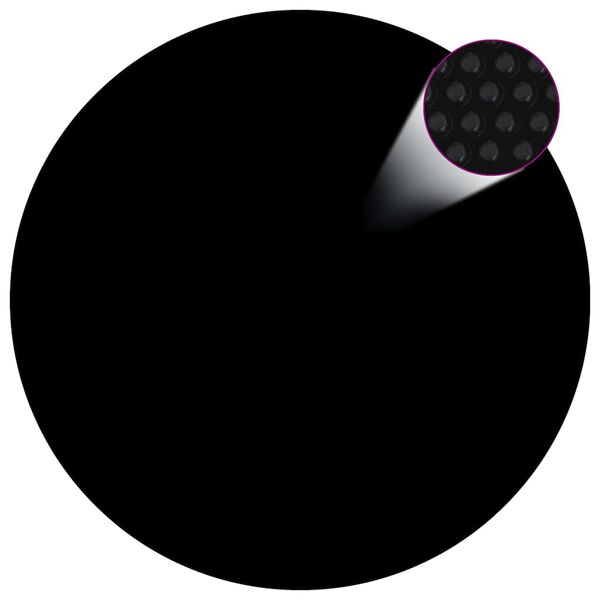 vidaXL Plutajući PE solarni pokrov za bazen 455 cm crno-plavi