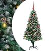 vidaXL Umjetno božićno drvce Zelena 150 cm PVC i Čelik i Plastika