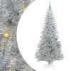 vidaXL Božićno drvce s 300 LED svjetlima s stalakom Srebrno 240 cm PET