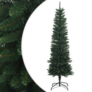 vidaXL Artificial Slim Christmas Tree 150 cm PE i PVC Zelena