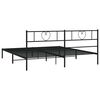 vidaXL Metalni okvir za krevet s uzglavljem crni 193x203 cm