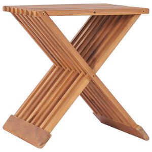 vidaXL Sklopivi stolac 40 x 32 x 45 cm od masivne tikovine