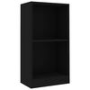 vidaXL Polica za knjige crna 40 x 24 x 75 cm od konstruiranog drva