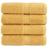 vidaXL Premium ručnici za pranje SOLUND 4 kom zlatne boje 30x30 cm 600 g/m&sup2;
