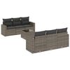 vidaXL 7-dijelni set vrtnih sofa sivi od poliratana
