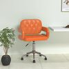 vidaXL Okretna blagovaonska stolica od umjetne kože narančasta