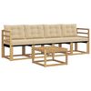 vidaXL Set vanjskih sofa 5 kom. Bijela i bež
