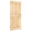 vidaXL Klizna vrata NARVIK Prirodna i crna 90 x 210 cm (213,5 cm)