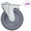 vidaXL Okretni kotačići s otvorom za vijak 32 kom 125 mm