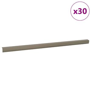 vidaXL Profili za rubove stepenica 30 pcs &Scaron;ampanjca 67 x 3 x 2 cm
