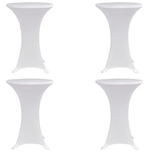 vidaXL Navlaka za stol za stajanje &Oslash; 80 cm bijela rastezljiva 4 kom