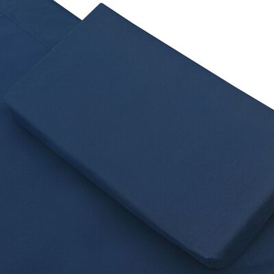 vidaXL Vrtni ležaj s nadstrešnicom i jastucima plavi