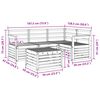 vidaXL Set vanjskih sofa 5 pcs Prirodna Čvrsto drvo akacije