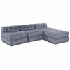 vidaXL Modularna sofa 4 pcs Siva Tkanina