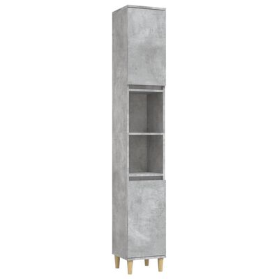 vidaXL 3-dijelni set kupaonskog namještaja siva boja betona drveni