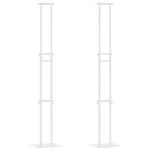 vidaXL Stalci za sajmove 2 kom. Bijelo 30 x 23,5 x 210 cm Čelik