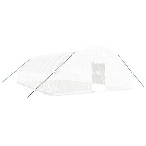 vidaXL Staklenik s čeličnim okvirom bijeli 60 m&sup2; 10 x 6 x 2,85 m