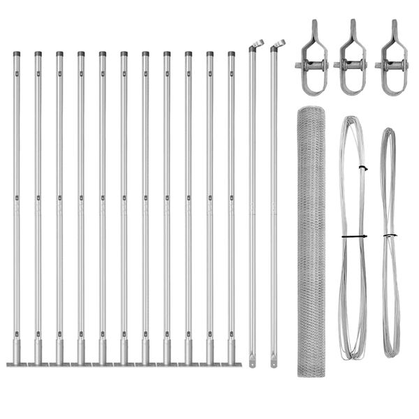 vidaXL Stup za ogradu Srebrno 25 x 1,4 m (mreža 13 mm) Čelik