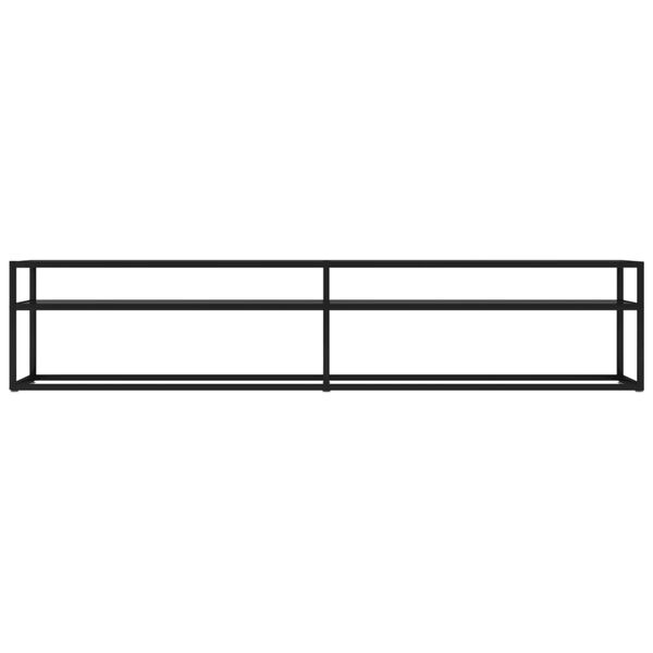 vidaXL TV ormarić crni 200 x 40 x 40,5 cm od kaljenog stakla