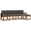 vidaXL Set vanjskih sofa 5 kom. 5-sjedala Prirodna i antracit
