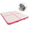 vidaXL Strunjača na napuhavanje s crpkom 200 x 200 x 15 cm PVC roza