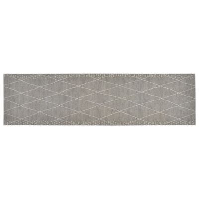 vidaXL Kuhinjski tepih perivi s uzorkom rombova 45 x 150 cm baršunasti