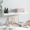 vidaXL Plutajuća zidna polica visoki sjaj bijela 80x23,5x3,8 cm MDF