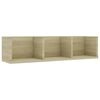 vidaXL Zidna polica za CD-ove boja hrasta 75x18x18cm konstruirano drvo