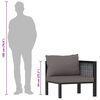 vidaXL Modularna kutna sofa od poliratana s lijevim naslonom antracit
