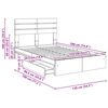 vidaXL Krevet s od storage Sonoma hrast 135 x 190 cm Konstruirano drvo