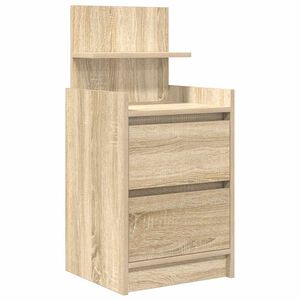 vidaXL Noćni ormarić s 2 ladice sonoma hrast 38x34x80 cm