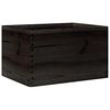 vidaXL Drvena kutija s ručkama crna 40x30x23 cm puno drvo bor