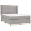 vidaXL Krevet box spring s madracem svjetlosivi 140x200 cm od tkanine