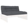 vidaXL Srednja sofa bijela 120x80 cm od masivne borovine